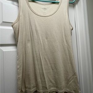 NWOT St. John's Bay Cream Scoop Neck Tank Top